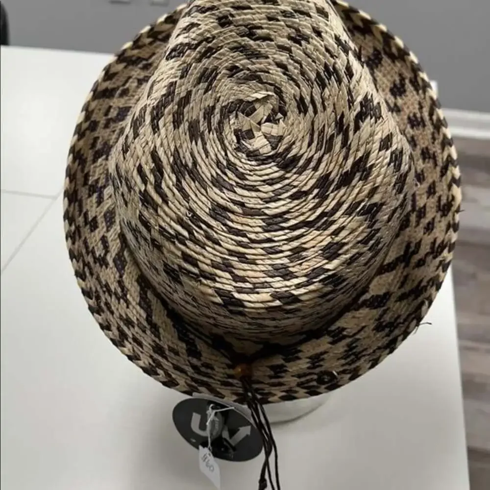 Trendy Checkered Straw Hat